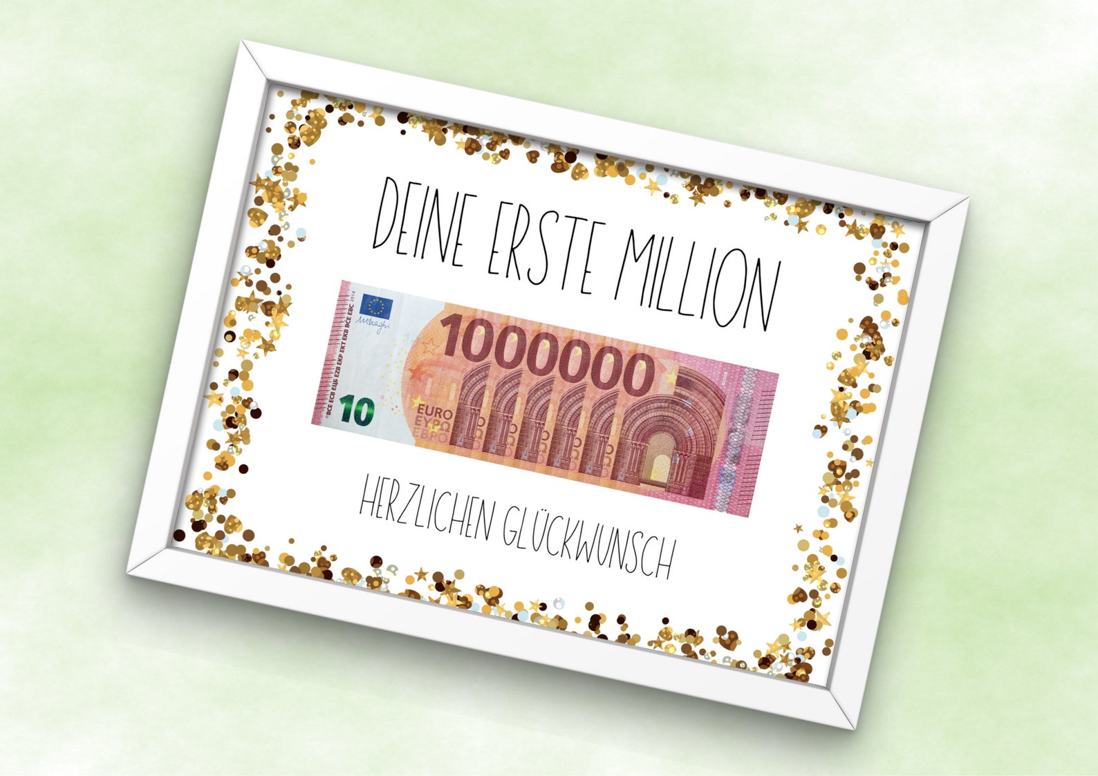 Deine Erste Million Vorlage Zum Drucken Deine Erste Million Geldgeschenk - zum direkt ausdrucken - last Minute
