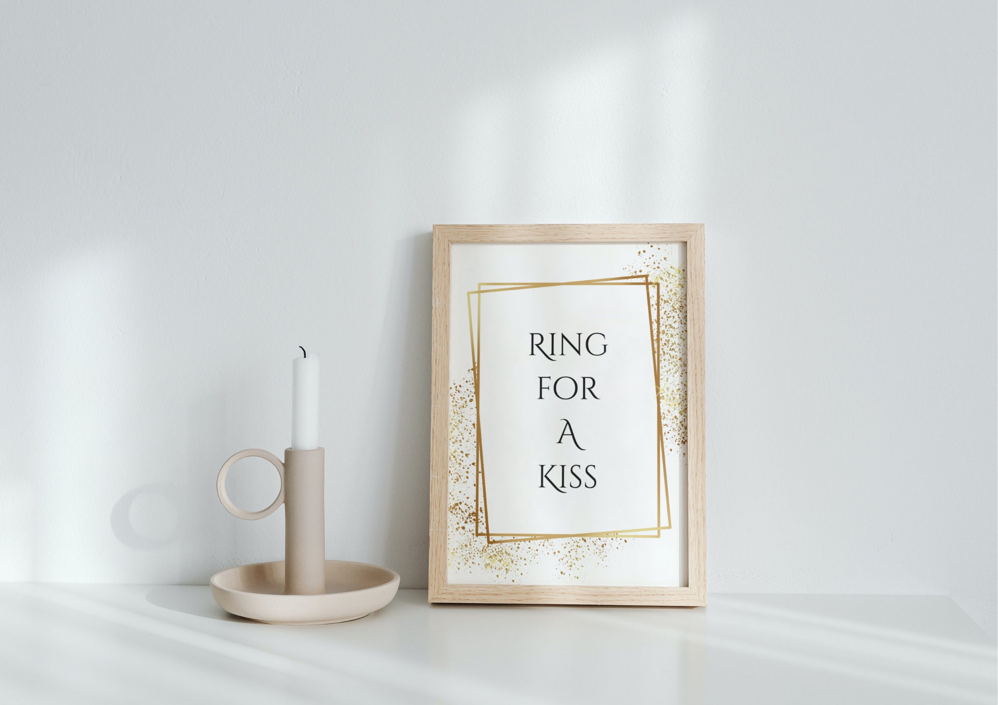 Ring for a Kiss Sign Gold Edge DIN A5 Portrait Format Gold-colored ...