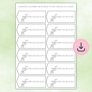 Piacere di averti qui / Etichetta regalo / PDF / Download diretto / Modello