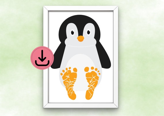 Come Together Kids: Footprint Penguin Wall Hanging