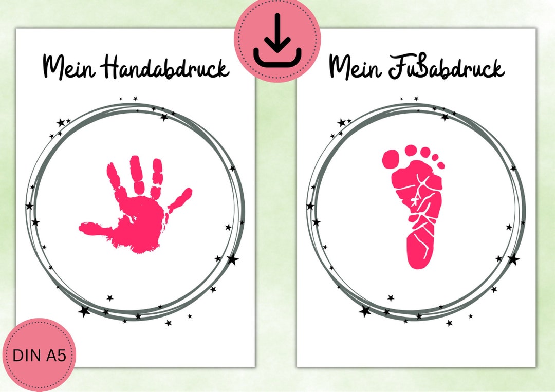 Familien Handabdruck Set - Baby Fussabdruck Rahmen Mit Fingerfarben