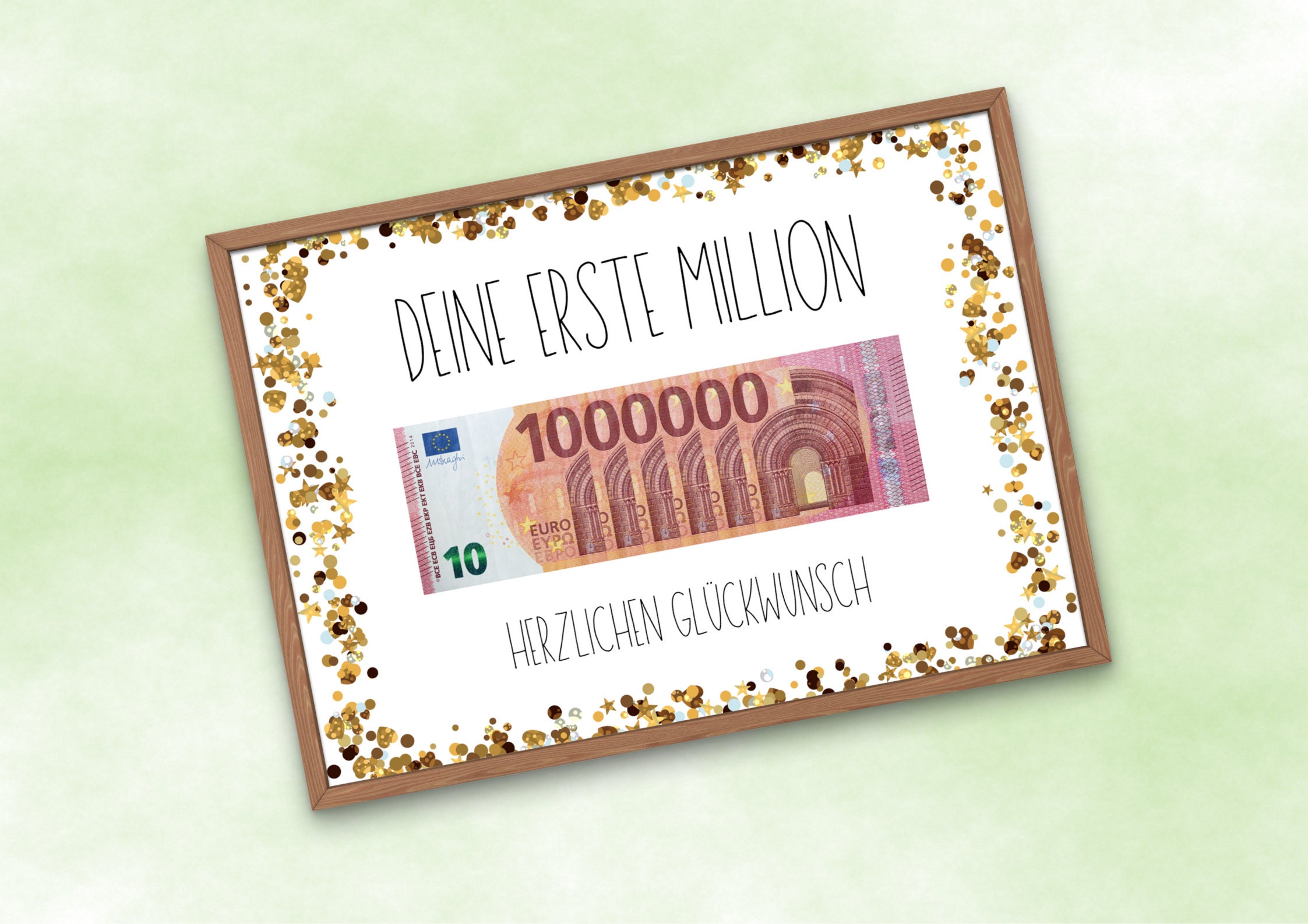 Deine Erste Million Geldgeschenk zum direkt ausdrucken last Minute
