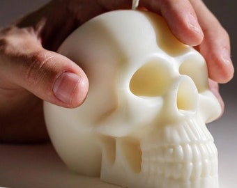 3D crâne silicone bougie moule crâne plâtre époxy savon chocolat glace moule halloween soja effrayant mort