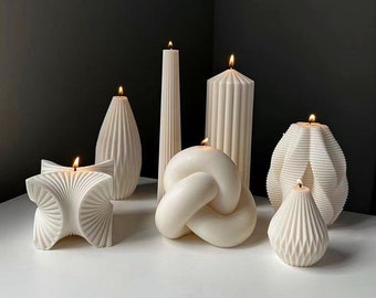 Stampo per candele in silicone con forme organiche, decorazione per candele, riutilizzabile, stampo in silicone, aromaterapia, oggetti di scena