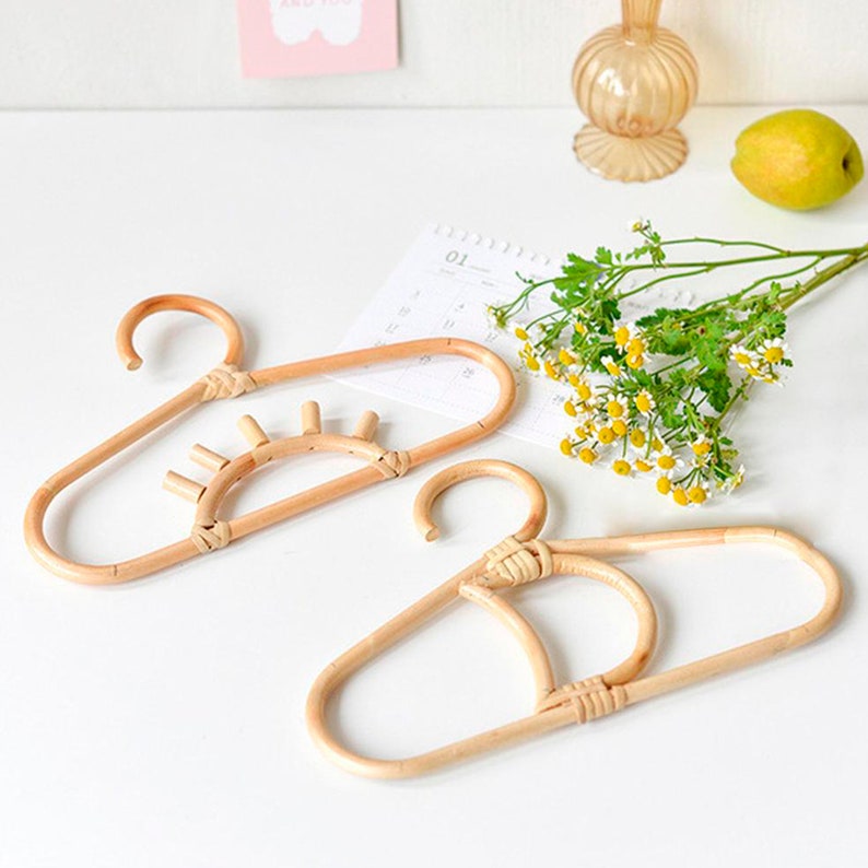 Baby Kids Sun Moon Rainbow Rattan Hanger Bohemian Rattan Hanger Children Clothes Infant Decoration Baby Gift image 4