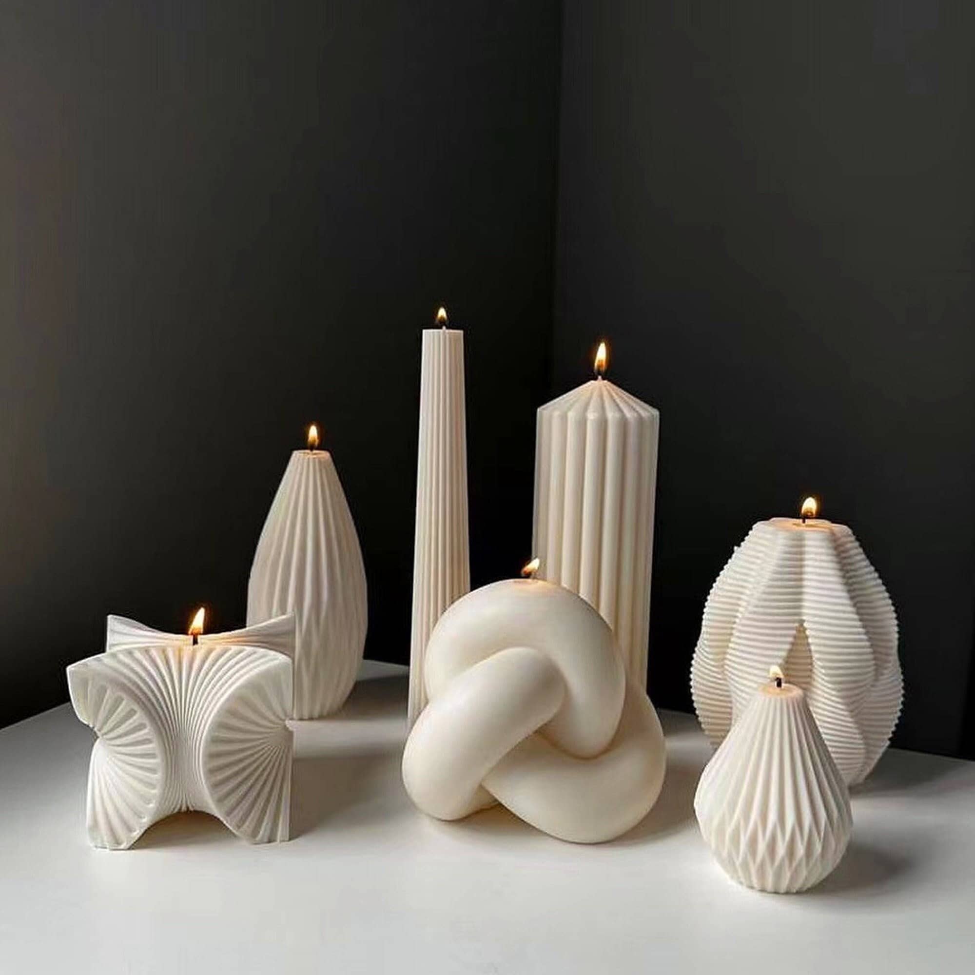 Duoleda 5 Piece Plastic Candle Molds Set for Candle India