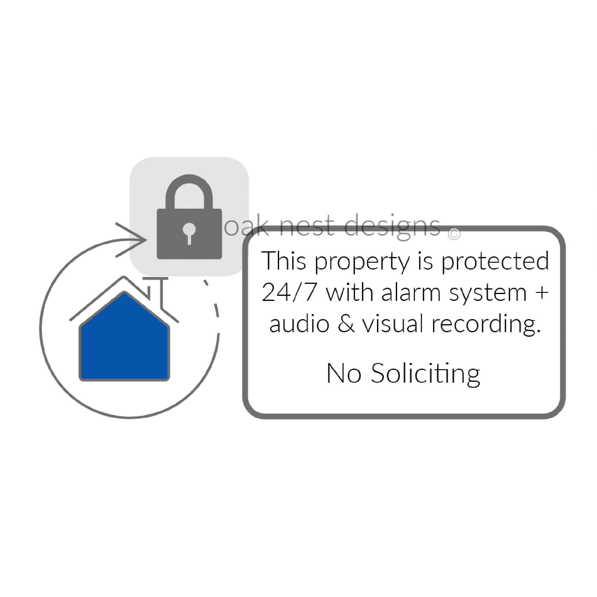 Home Security Sign digital Download Etsy