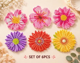 DIY Diamond Painting Coasters – Mandala Flower Drink Coasters Kit (Set of 6)