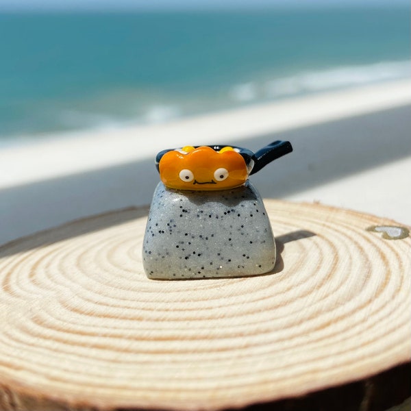 Calcifer keycap, Studio Ghibli keycap, artisan keycap, Howl's moving castle