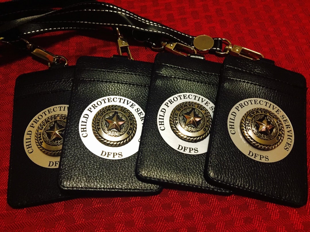 Texas Employee Badge Holders Custom Badge Holder Texas Social Worker  Accessories 