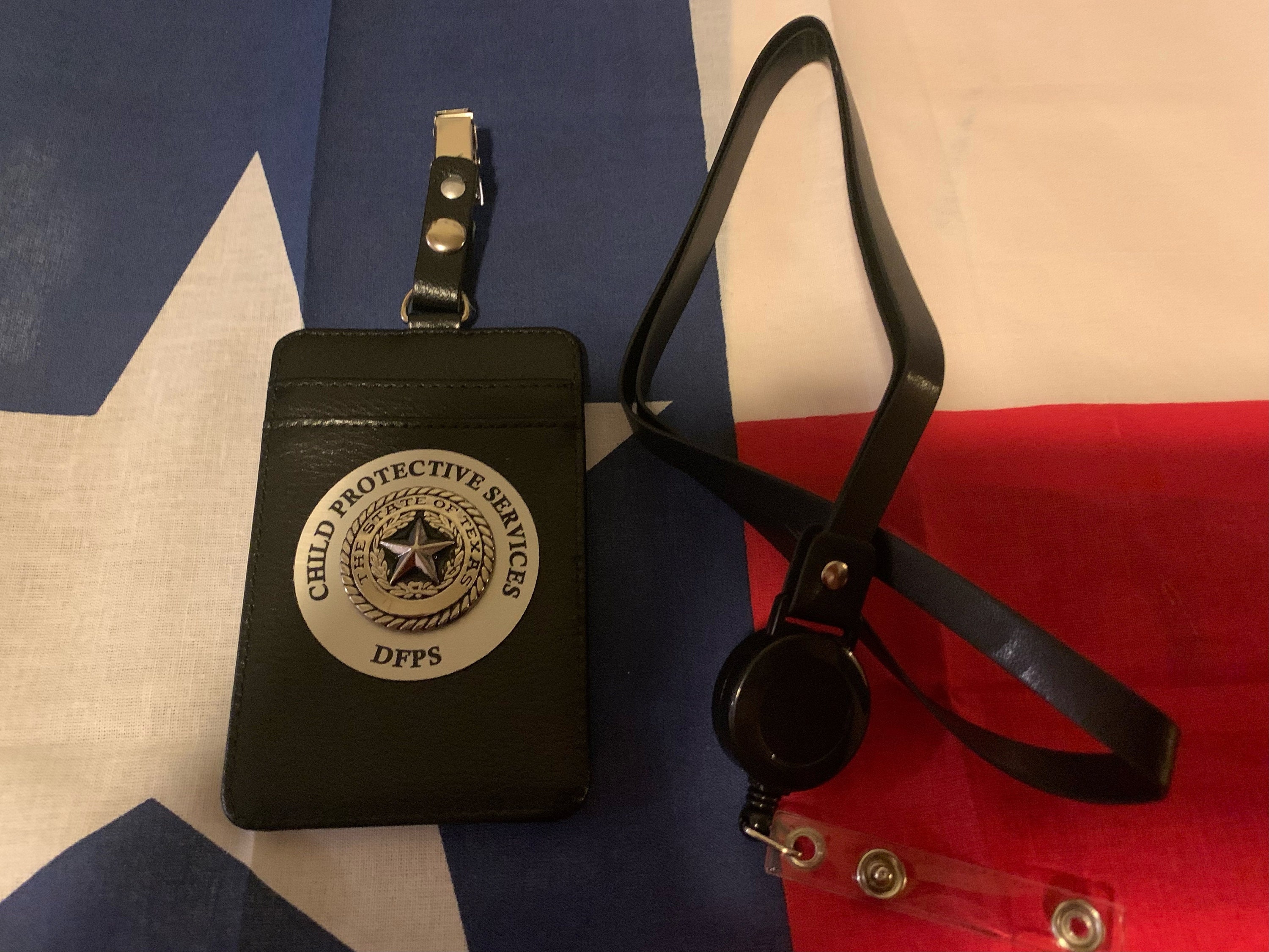 Texas Employee Badge Holders Custom Badge Holder Texas Etsy