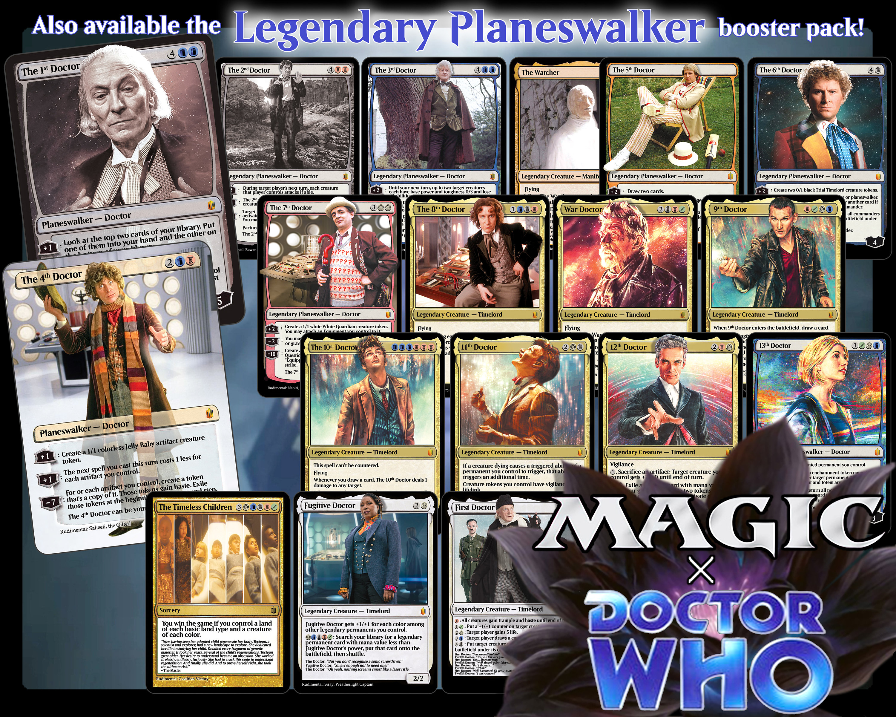 Custom Themed Doctor Who Magic Cards Commander Style Deck Etsy