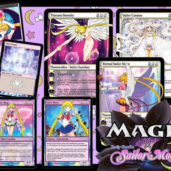 The Prism Power Deck - Sailor Moon Magic Trading Cards - Complete Playable Deck of 88 Cards