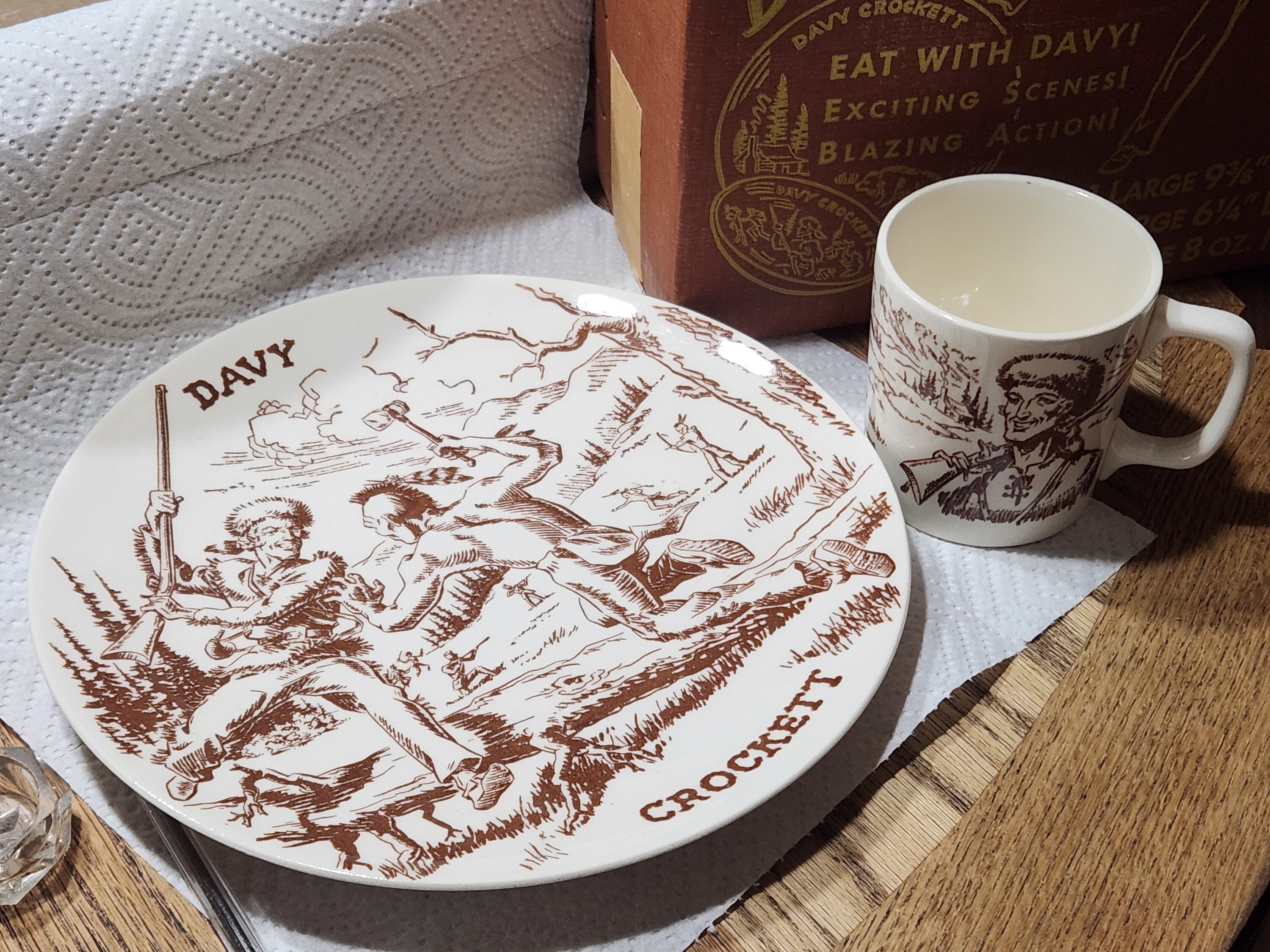 Davy Crockett Eat With Davy 2 Piece PLATE MUG With BOX - Etsy