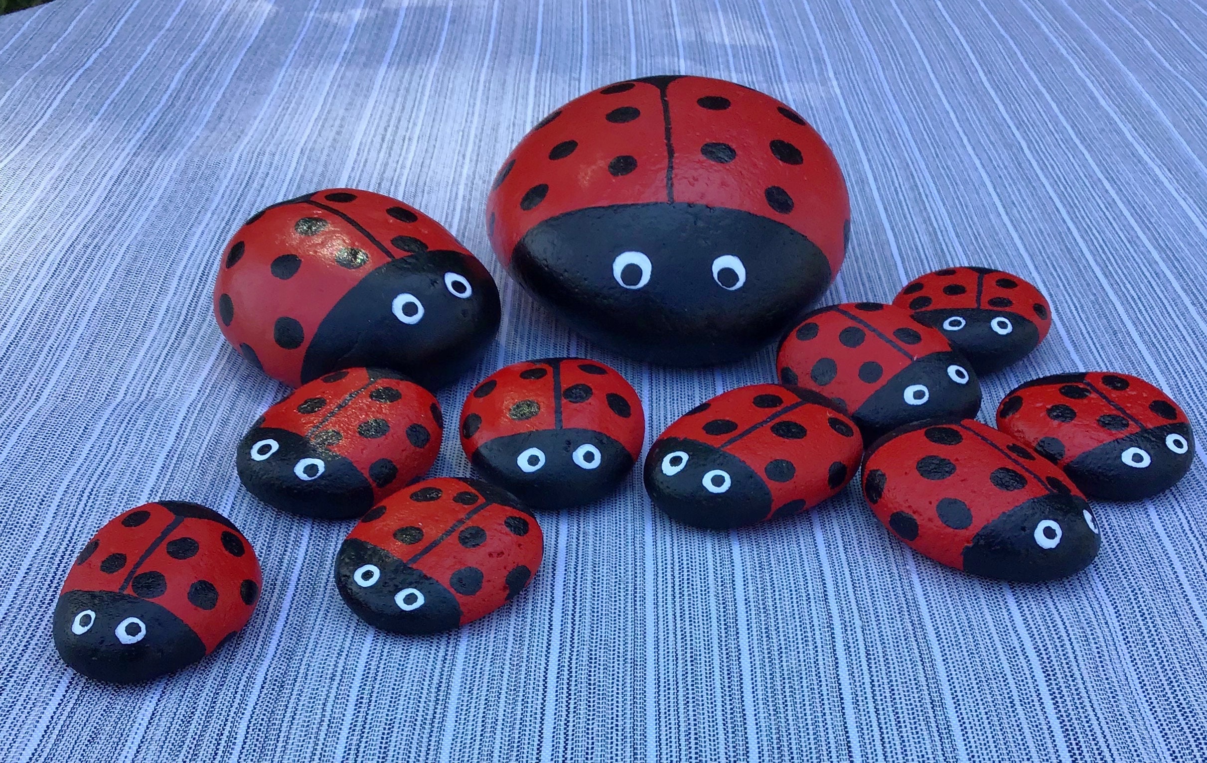 Ladybug Garden Rocks