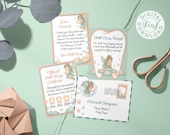 Editable Tooth Fairy Letter Kit: Tiny Letter, Receipt, Certificate, & Envelope | Printable Template