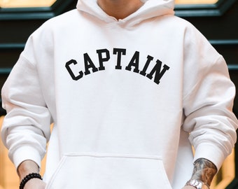 Captain Hoodie For a Nautical Gift, Men's Captain Sweatshirt for Father's Day Gift, Boat Gift for New Sailor, Captain Shirt for Fishing Gift