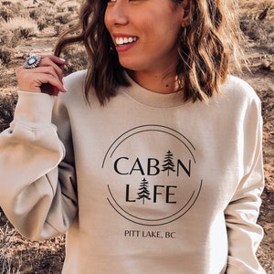 Personalized Cabin Sweatshirt Custom Cabin Life Sweater Cute Camping Crew Shirt for her Campfire shirt Camping Sweatshirt Gift For Woman