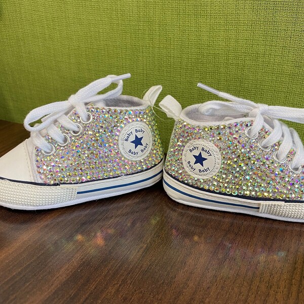silver rhinestone sneakers