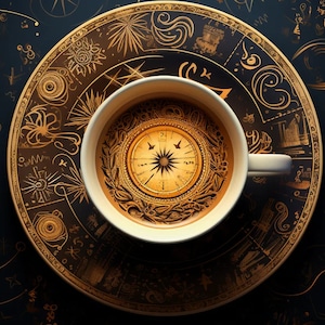Lettura del caffè turco per la predizione del futuro, i fondi di caffè mi hanno rivelato i loro segreti sul tuo futuro, amore, carriera, salute