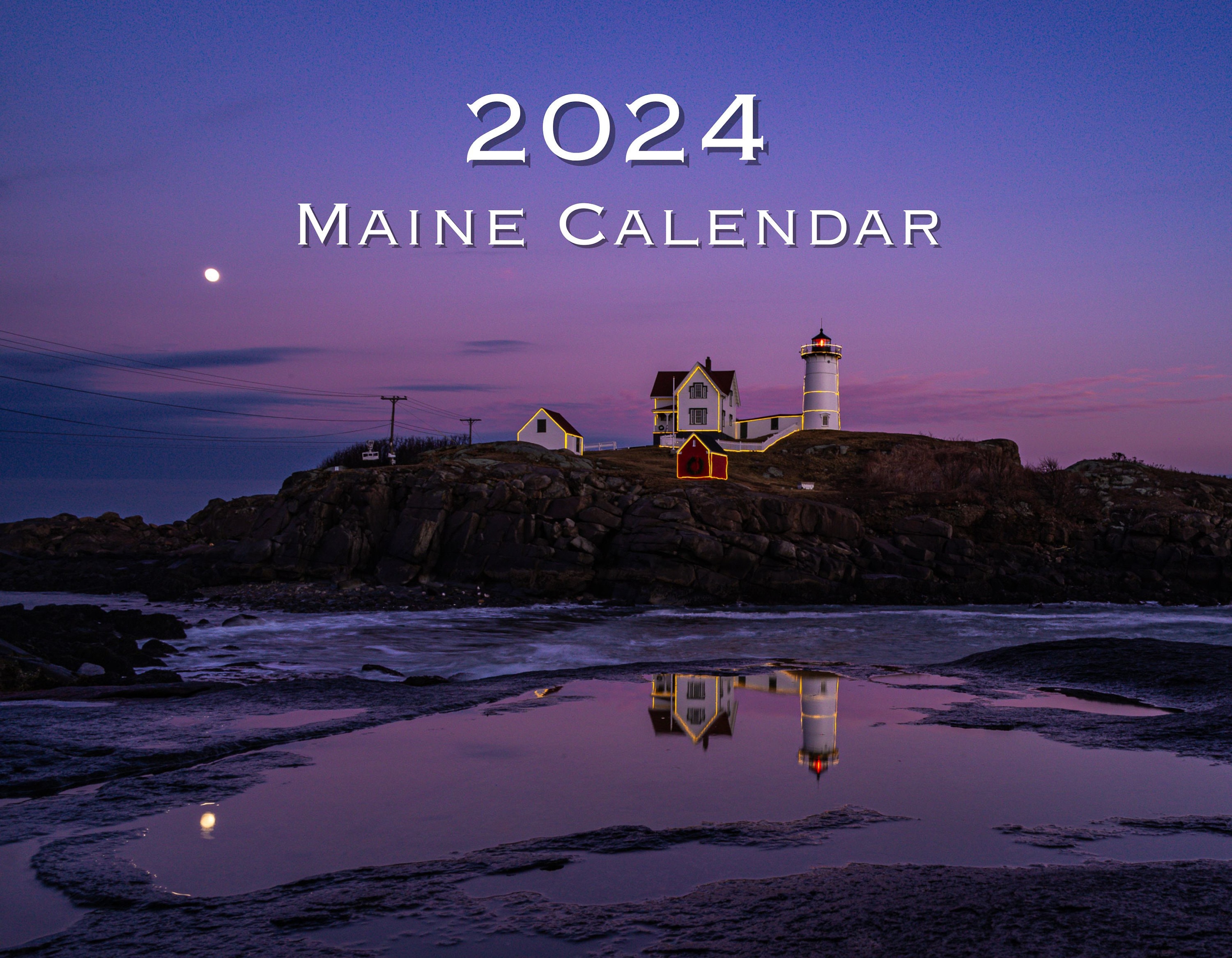 2025 Maine Wall Calendar, Coastal Maine Calendar, 2025 Calendar, Wall