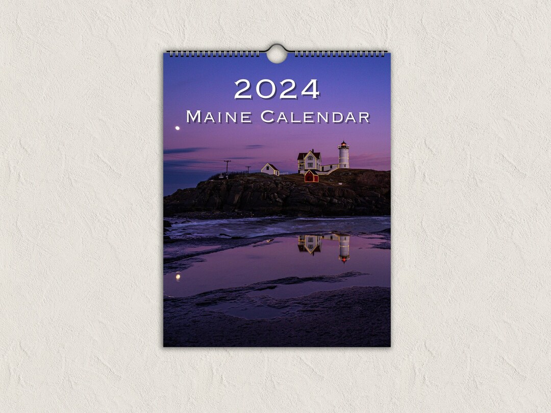 2025 Maine Wall Calendar, Coastal Maine Calendar, 2025 Calendar, Wall