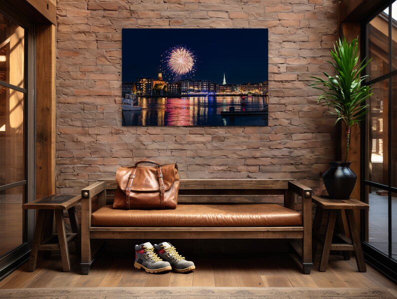 Portsmouth NH 4th of July Print, Fireworks Wall Art, New England