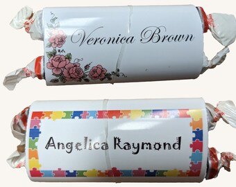 Place "Cards" with Tootsie Rolls - Custom Candy Scrolls