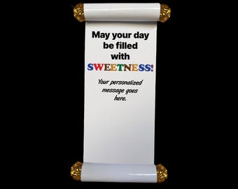 Birthday "Card" Candy Scroll  - Send an Edible, Personalized Birthday Message!