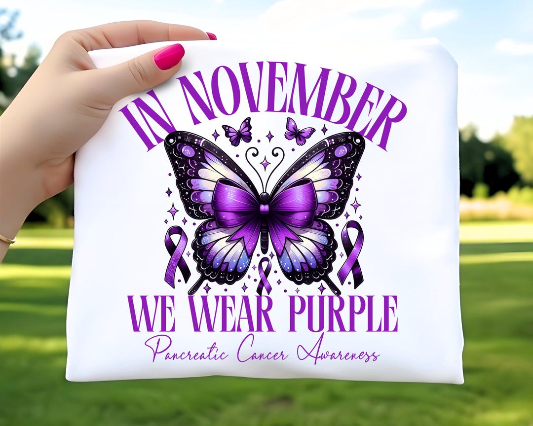 In November We Wear Purple PNG, Pancreatic Cancer Awareness PNG, Cancer ...