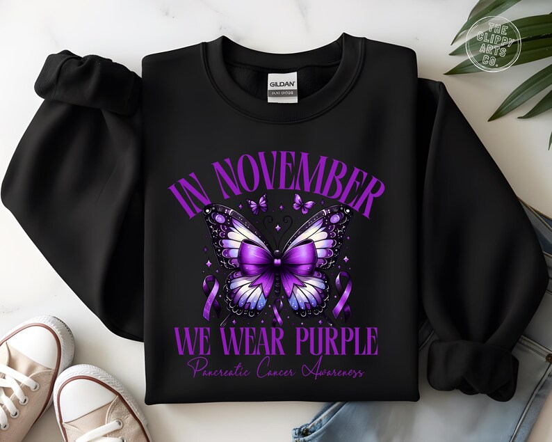In November We Wear Purple PNG, Pancreatic Cancer Awareness PNG, Cancer ...