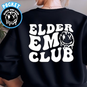 Elder Emo Club Svg, Emo PNG, Funny Adult SVG, Elder Emo SVG, Millennial Svg, Emo Mom, Elder Emo Png, Emo Dad, Jpg, Pdf, Cricut Cut File