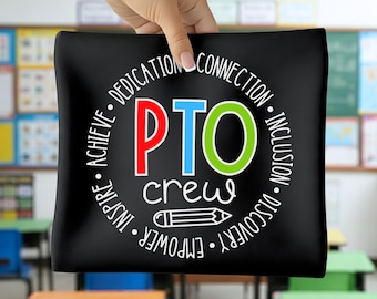 PTO Crew Svg, Pto Mom SVG, Affirmations SVG, Pto Crew Png, Back to School Png, Pto Shirt Design Svg, Pto Squad Svg, Cricut Cut File