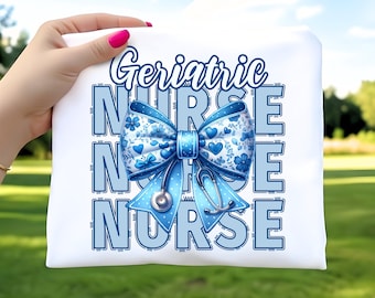 Infermiere geriatrico PNG, Infermiere stetoscopio Coquette Bow PNG, Infermiere di assistenza a lungo termine, Infermiere di hospice, Infermiere LTC PNG, Cure palliative, Vita infermieristica PNG