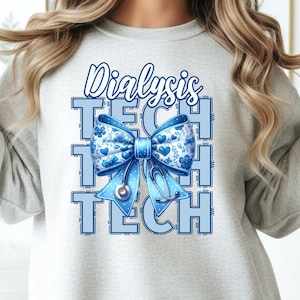 Dialysis Tech Coquette Bow PNG, Dialysis Crew, Png Nurse Designs, Peritoneal Dialysis, Blue Nurse Png, Medical Png, Kidney Technician Png