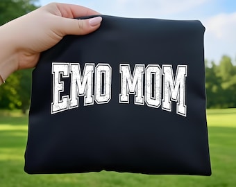 Distressed Emo Mom SVG, Varsity Font SVG, Emo Mom PNG, Funny Mama Png, Emo Moms Club Svg, Funny Mom Svg, Mothers Day Svg, Cricut Cut File