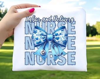 L & D infirmière Coquette noeud PNG, médical PNG, stéthoscope floral noeud PNG, travail et accouchement, sage-femme Png, infirmière ob Png, clipart soins de santé