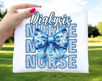 Dialysis Nurse Coquette Bow PNG, Dialysis Crew, Png Nurse Designs, Peritoneal Dialysis, Blue Nurse Png, Medical Png, Kidney Nurse Png