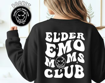 Club de Mamás Emo Mayores SVG, Mamá Emo SVG, Mamá Emo PNG, Mamá Divertida PNG, Club de Mamás Emo SVG, Mamá Divertida SVG, Día de la Madre SVG, Archivo de Corte Cricut