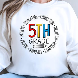 Retro 5th Grade SVG, Back To School Png, Fifth Grade Svg, 5th Grade Teacher Png, 5th Grade Team Svg, 5th Grade Crew, Cricut Cut File
