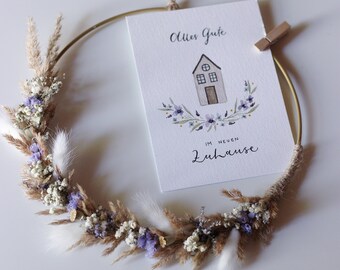 Trockenblumenkranz | Türkranz | Flowerloop | Trockenblumenring | Metallring | Hochzeit | Geschenk | Wanddeko | Deko | Einzug