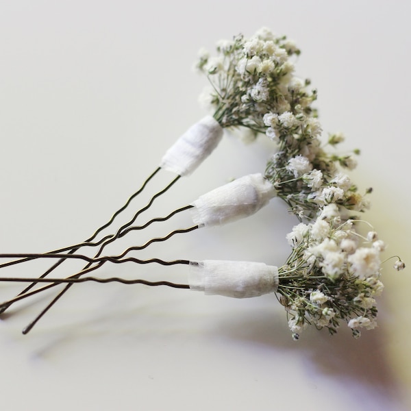 Haarnadeln mit Blumen | Haarnadel Set | Trockenblumen | Haarschmuck | Blumenstecker  | Hochzeit | Brautjungfern | Kommunion | Wiesn
