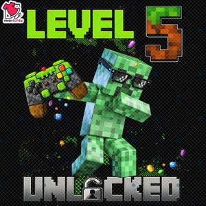 Level 5 entsperrter niedlicher Geburtstagsjunge Pixel Gamer Png, Level 5 Pixel Gamer PNG für Jungen, 5