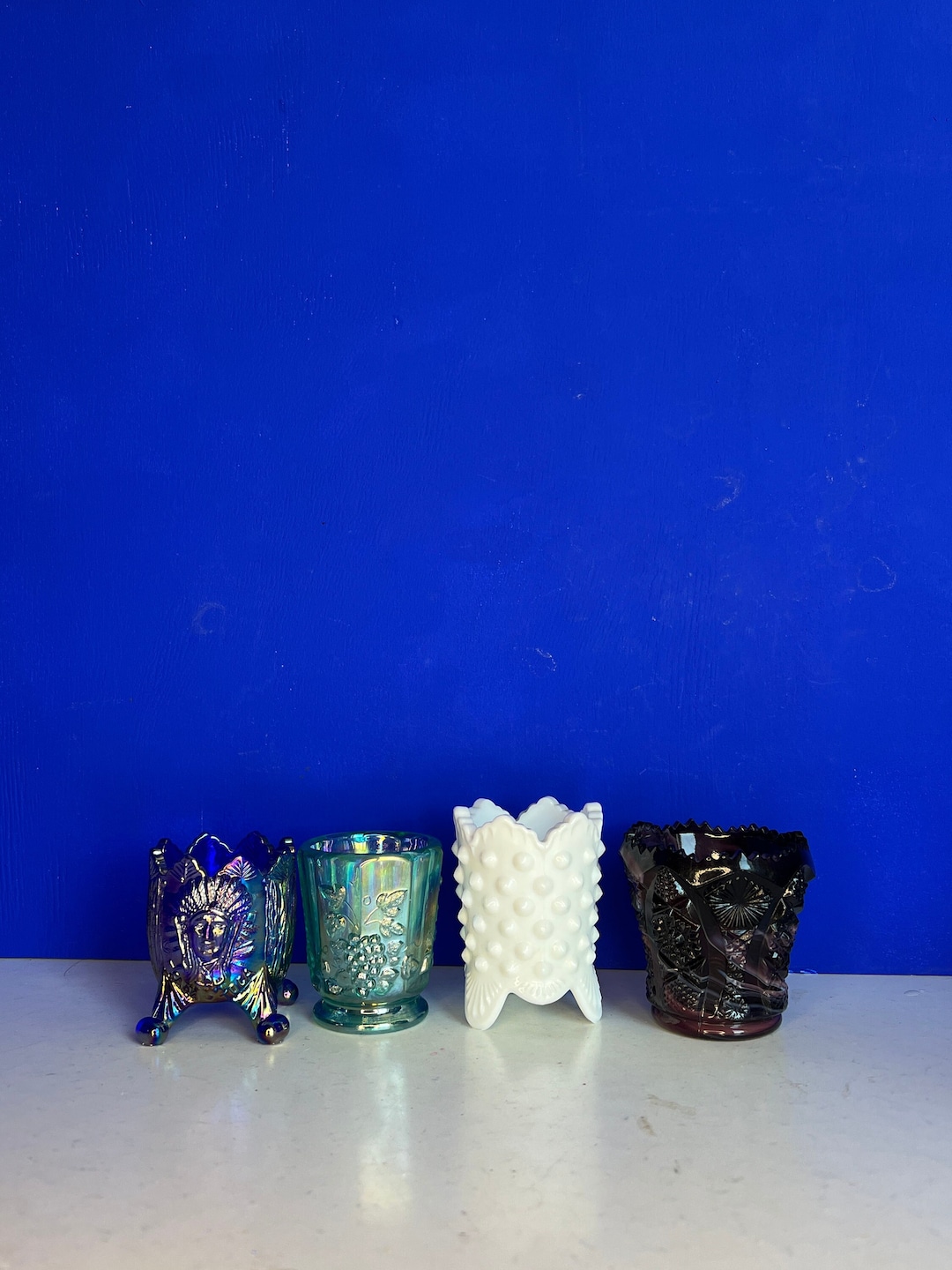 Selection of Antique Toothpick Holders Footed Westmoreland Etsy