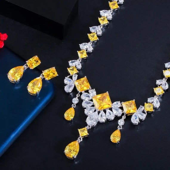 Yellow costume cheap jewelry sets
