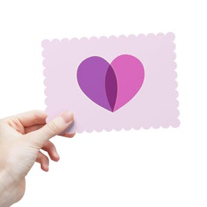 Carte postale à cœur ouvert, lot de 15