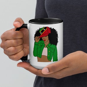 Personalized St Kitts and Nevis Flag Cup