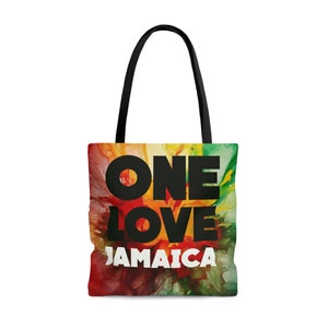 One Love Jamaica Tote Bag Jamaica Beach Bag Jamaica Flag Tote Bag Reggae Beach Tote Bag Jamaica Bags Jamaica Vacation Tote Jamaican Gift