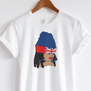 Afro UK Flag Shirt United Kingdome Gift UK Souvenir England Flag T Shirt for Women Britain Flag Shirt UK Flag Shirt Afro England Flag Shirt