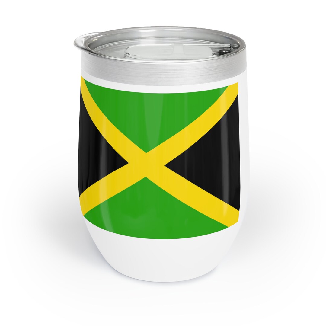 Personalized St Andrew Jamaica Flag Wine Tumbler Gift for Jamaican